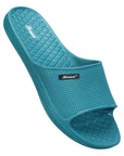 Paragon Men's Teal Blue Sliders with Comfortable & Durable Sole