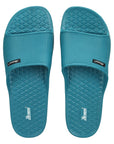 Paragon Men's Teal Blue Sliders with Comfortable & Durable Sole
