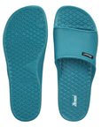 Paragon Men's Teal Blue Sliders with Comfortable & Durable Sole