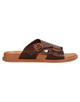 Paragon Men's Brown Tan Slip-on Sandals for Men | Comfortable Sole & Durable