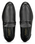 Paragon Men's Black Formal Loafer Shoes | Cushioned Sole & Sturdy Construction