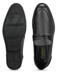 Paragon Men's Black Formal Loafer Shoes | Cushioned Sole & Sturdy Construction