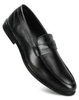 Paragon Men's Slip On Black Formal Shoes | Durable, Sturdy Outdoor Wear