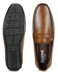 Paragon Men's Tan Formal Loafer Shoes | Cushioned Sole & Sturdy Construction