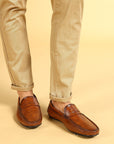 Paragon Men's Tan Formal Loafer Shoes | Cushioned Sole & Sturdy Construction