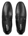 Paragon Men's Black Formal Loafer Shoes | Cushioned Sole & Sturdy Construction
