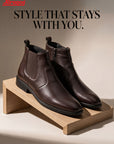 Paragon Men Chelsea Ankle Boots Comfortable Round Toe for Daily Wear