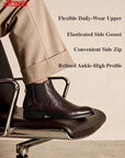 Paragon Men Chelsea Ankle Boots Comfortable Round Toe for Daily Wear