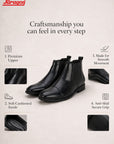 Paragon Men Chelsea Ankle Boots Comfortable Cap Toe for Daily Wear