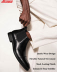 Paragon Men Chelsea Ankle Boots Comfortable Cap Toe for Daily Wear