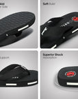 Paragon Men’s Cushioned Slippers with Arch Support & Soft Fabric Upper | Rubberised Sole