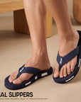 Paragon Men’s Cushioned Slippers with Arch Support & Soft Fabric Upper | Rubberised Sole