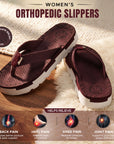 Paragon Womens Orthopedic Slippers with Arch Support & Cushioned Footbed | Lightweight, Anti-Sweat, Flexible with Strong Grip Sole
