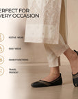 Paragon Women's Bow Ethnic Design | Soft Cushioned & Lightweight | Slip-On Flats