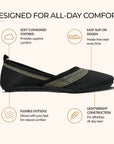 Paragon Women's Bow Ethnic Design | Soft Cushioned & Lightweight | Slip-On Flats