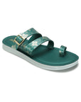 Paragon Women's Slip On Flat Green Sandals | Durable Dailywear Sandals