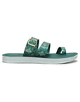 Paragon Women's Slip On Flat Green Sandals | Durable Dailywear Sandals