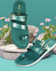 Paragon Women's Slip On Flat Green Sandals | Durable Dailywear Sandals