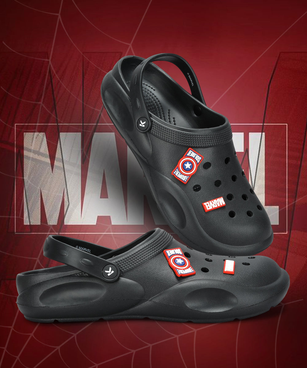 Marvel Captain America EVMK10923G Men's Casual Grey Clogs