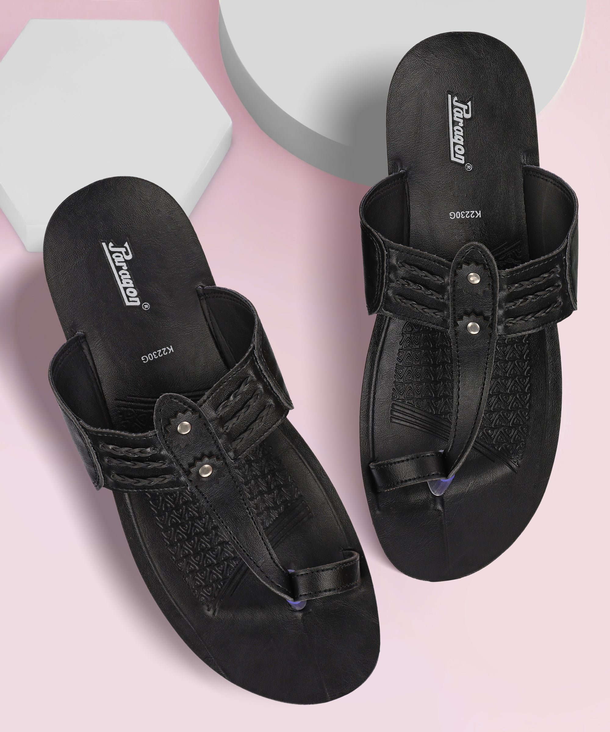 Paragon max men's black sandals hot sale