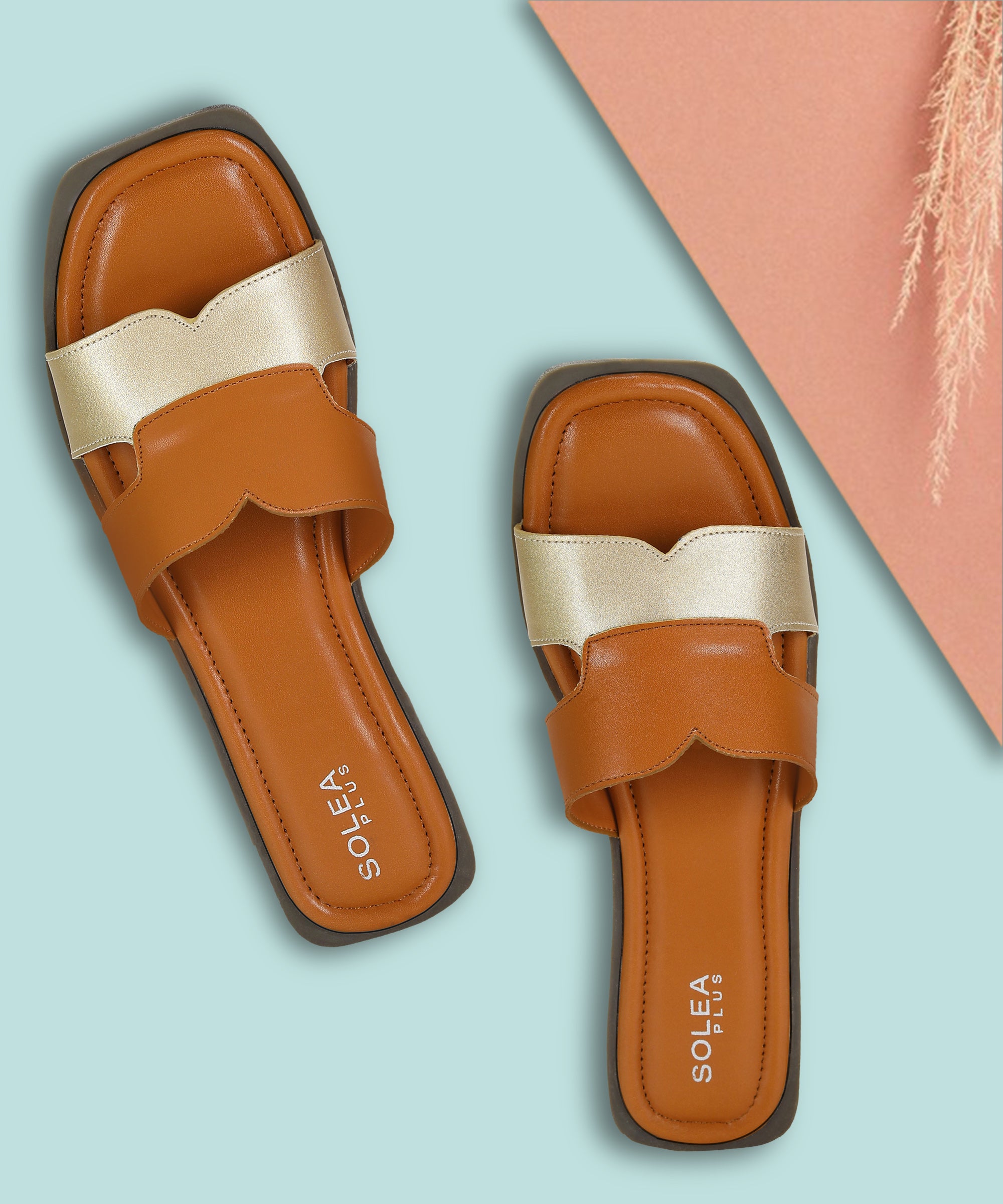 Leather slides womens new arrivals