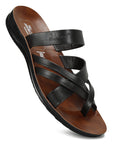 Paragon Men's Slip-on Brown Sandals for Men | Comfortable Sole & Durable
