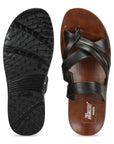 Paragon Men's Slip-on Brown Sandals for Men | Comfortable Sole & Durable