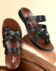 Paragon Men's Slip-on Brown Sandals for Men | Comfortable Sole & Durable