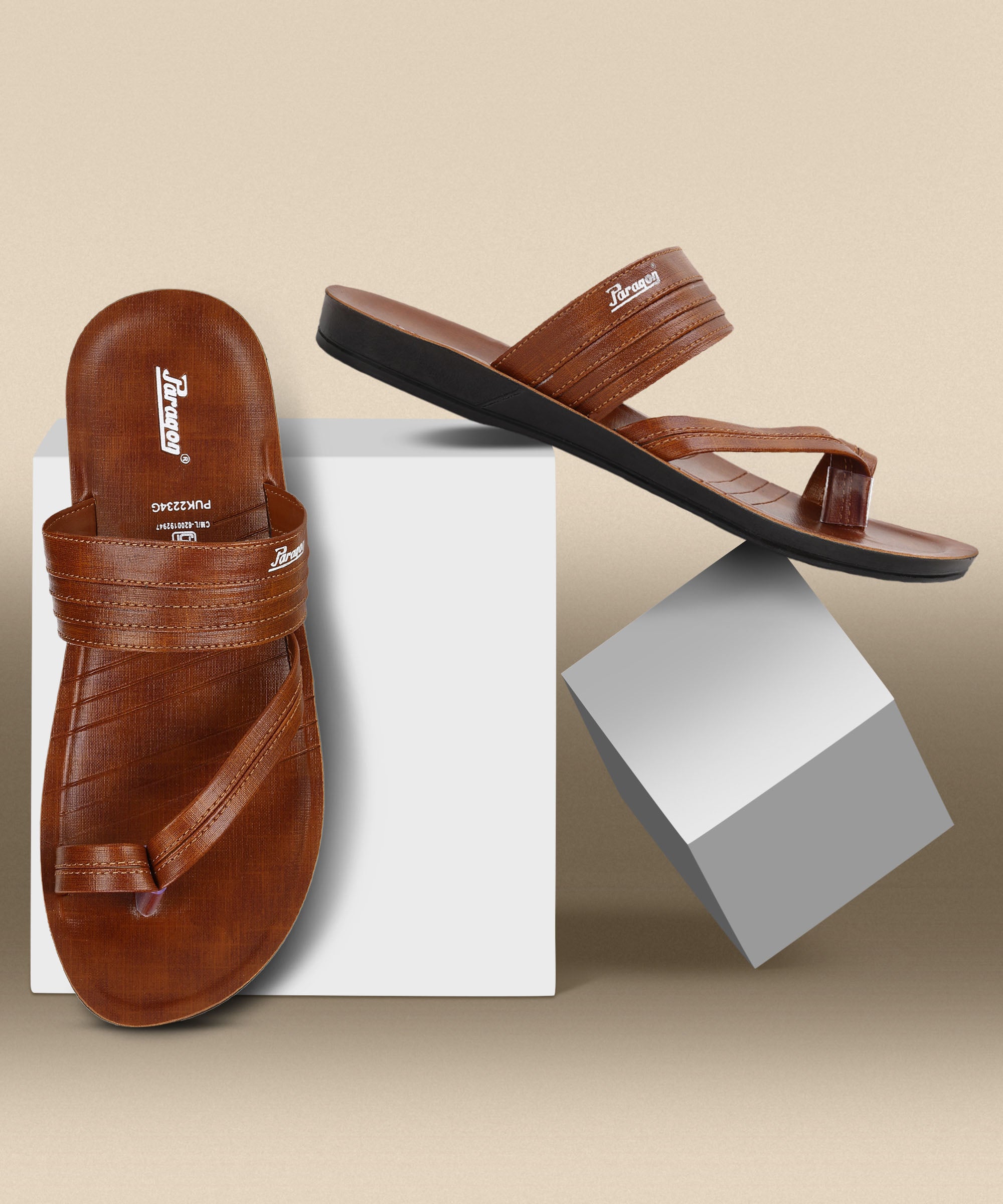 Brown Gents Chappal Paragon Brown Paragon Chappal Men Men Slip-On