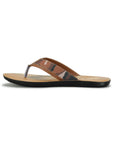 Paragon Men's Slip-on Tan Sandals for Men | Comfortable Sole & Durable