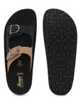 Paragon Men Sandals Dual Buckle Flat Slip On for Comfortable Cushioned Soft Footbed for All Day Use