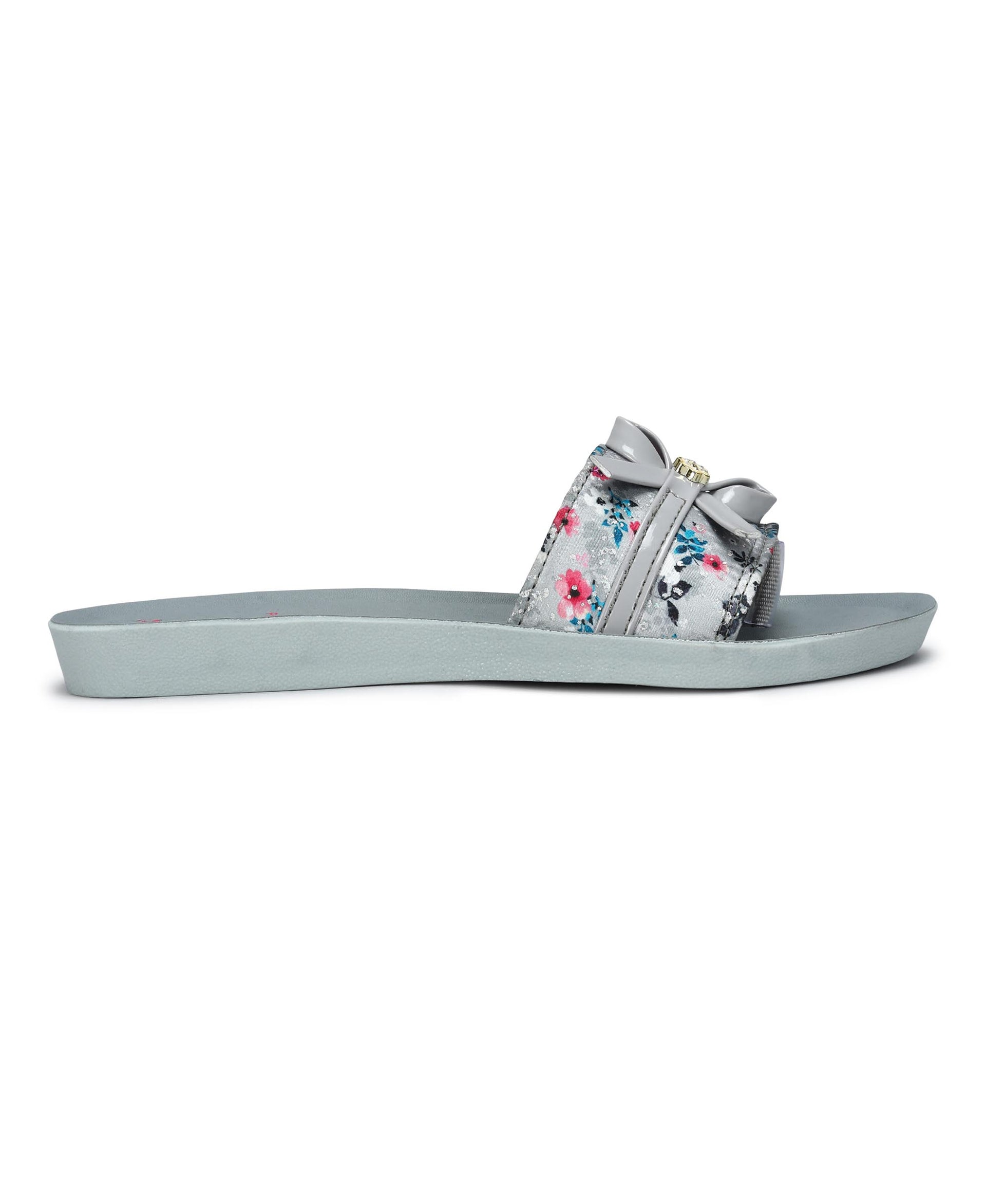 Paragon Women's Grey Sliders with Cushioned Sole for Everyday Use