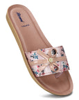 Paragon PUK7021L Women's Peach Sliders with Cushioned Sole for Everyday Use