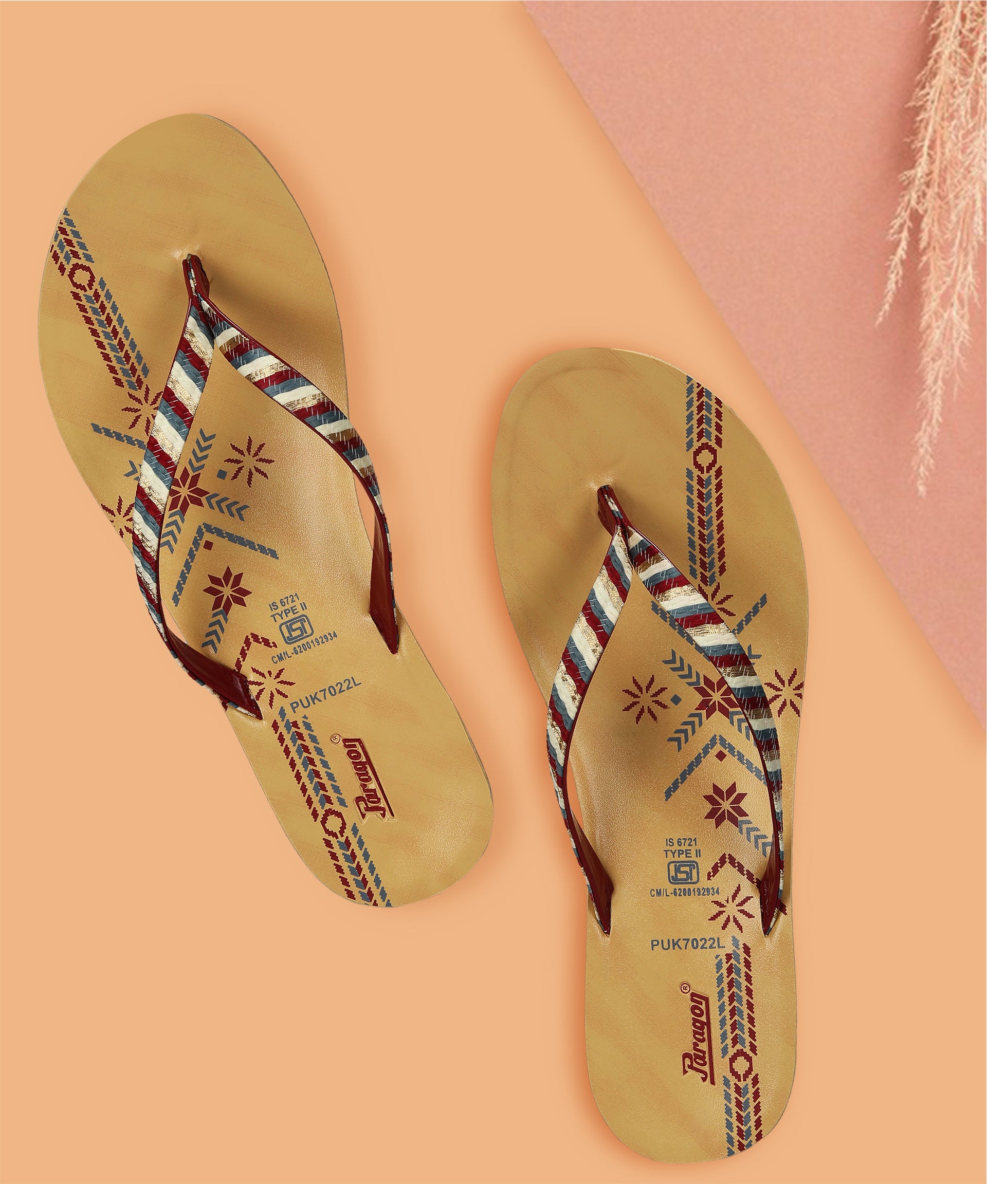 Paragon Women's Slip On Flat Maroon Sandals | Durable Dailywear Sandals