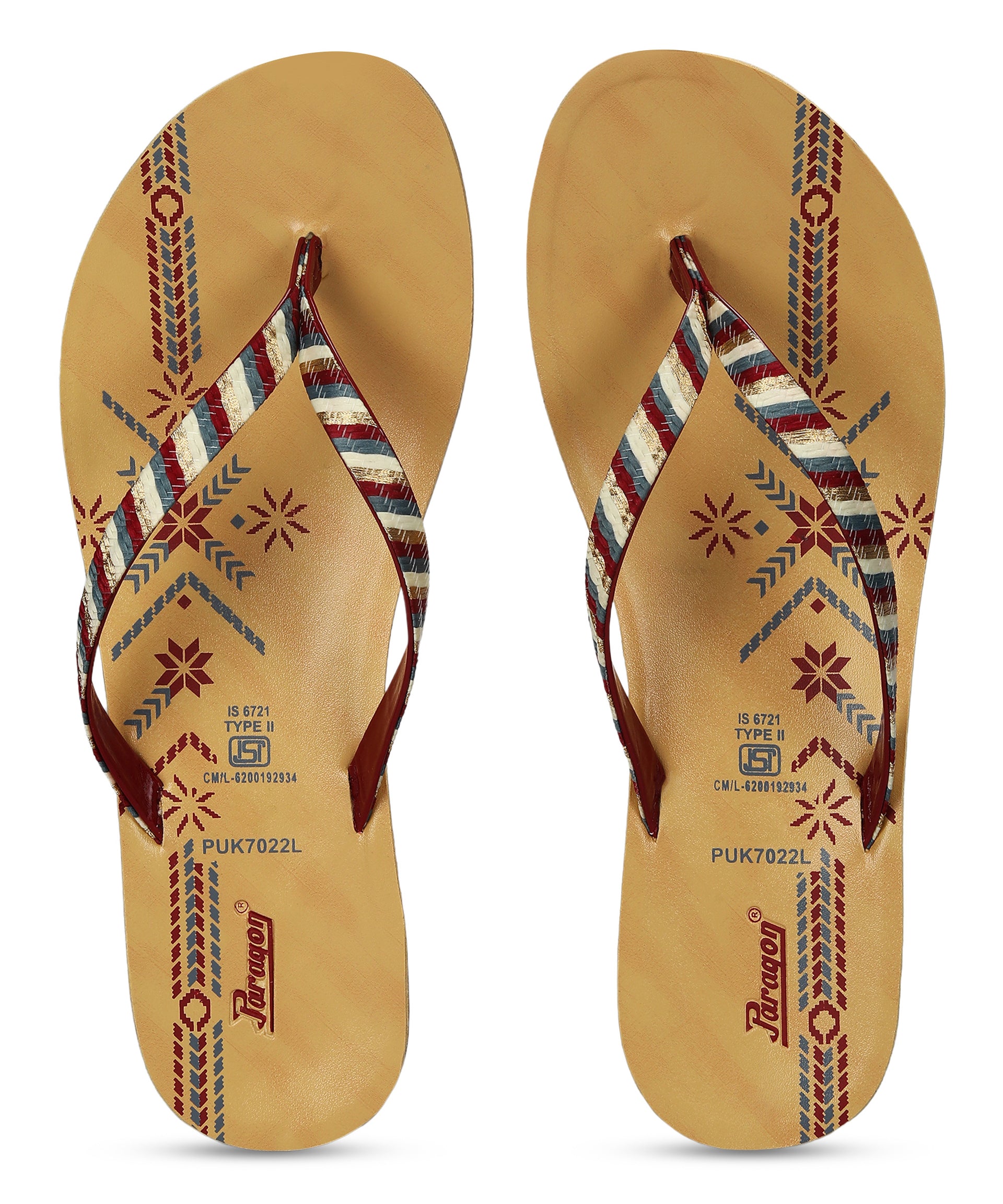 Paragon Women's Slip On Flat Maroon Sandals | Durable Dailywear Sandals