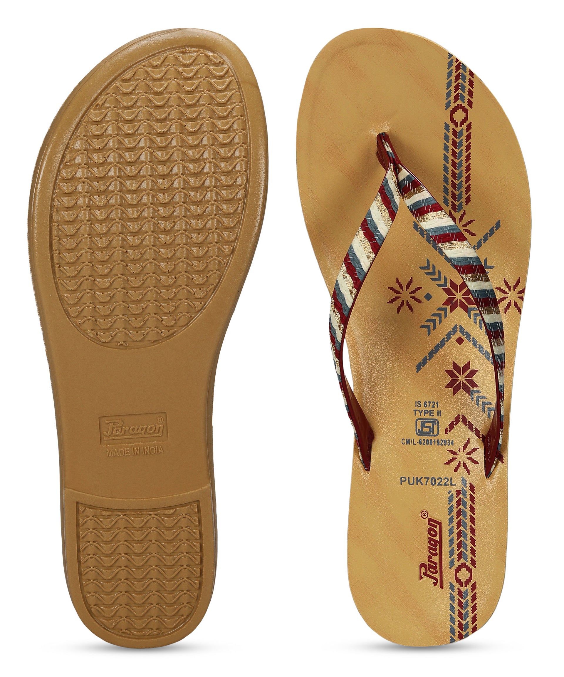 Paragon Women's Slip On Flat Maroon Sandals | Durable Dailywear Sandals