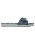 Paragon PUK7025L Women's Blue-Grey Sliders with Cushioned Sole for Everyday Use