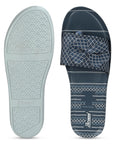 Paragon PUK7025L Women's Blue-Grey Sliders with Cushioned Sole for Everyday Use