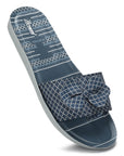 Paragon PUK7025L Women's Blue-Grey Sliders with Cushioned Sole for Everyday Use