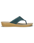Paragon Women's Slip On Flat Peacock Blue Sandals | Durable Dailywear Sandals