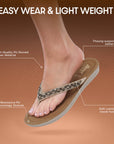 Paragon Women’s Slip-On Flat Sandals | Lightweight Sandals with Cushioned Footbed & Strong Grip Sole