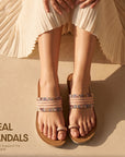 Paragon Women’s Slip-On Flat Sandals | Lightweight Sandals with Cushioned Footbed & Strong Grip Sole
