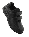 Paragon Velcro Black School Shoes for Boys | Comfortable Soft Cushion Sole