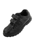 Paragon Velcro Black School Shoes for Boys | Comfortable Soft Cushion Sole