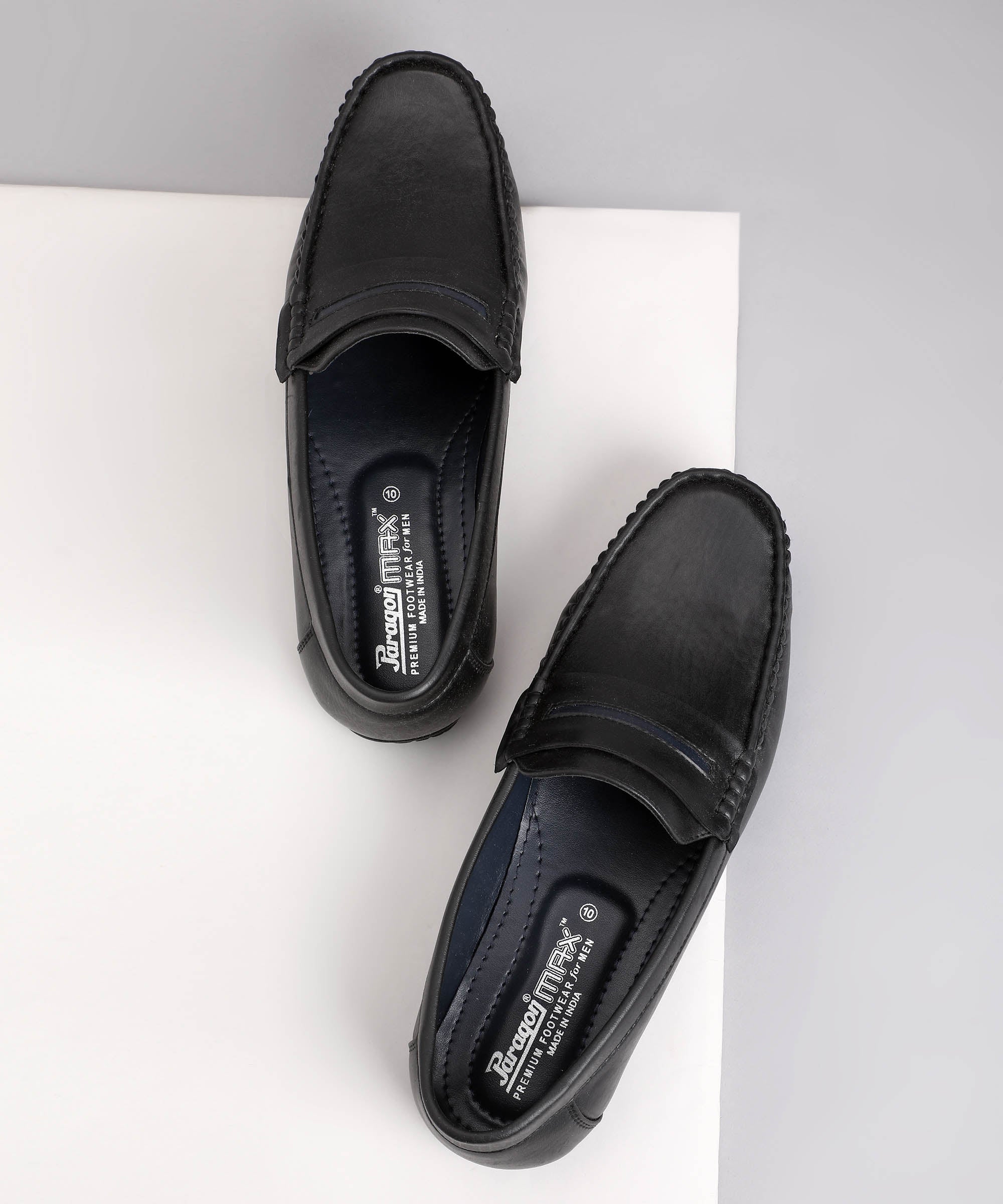 Paragon black cheap formal shoes