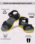 Paragon Blot K1424G Men Stylish Sandals | Comfortable Sandals for Daily Outdoor Use | Casual Formal Sandals with Cushioned Soles