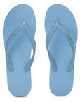 Women's Sky Blue Rubber Based Flip Flops