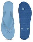 Women's Sky Blue Rubber Based Flip Flops