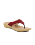Women's Solea Maroon Flip Flops