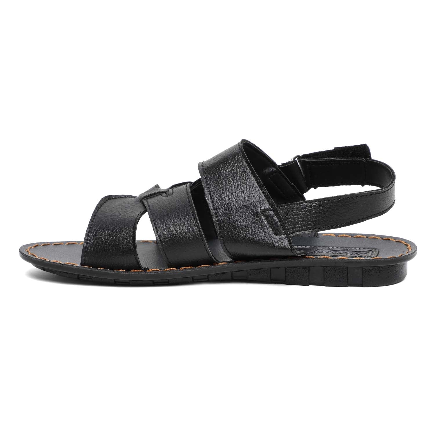 Men's Slickers Black Formal Sandal Paragon Footwear